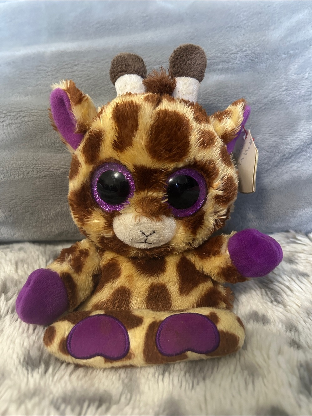 Ty Purple-Eyed Giraffe Plush - Brown & Purple